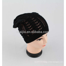 Nouveau chapeau beanie tricot en acrylique